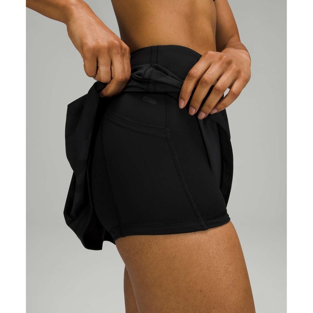 Lululemon Pace Rival Mid Rise Skirt Heritage 365 Camo Deep Coal Multi Black 0T